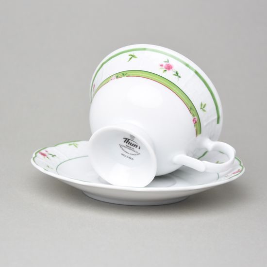 Šálek 200 ml nízký NA NOŽCE a podšálek 150 mm, Thun 1794, karlovarský porcelán, MENUET 80289