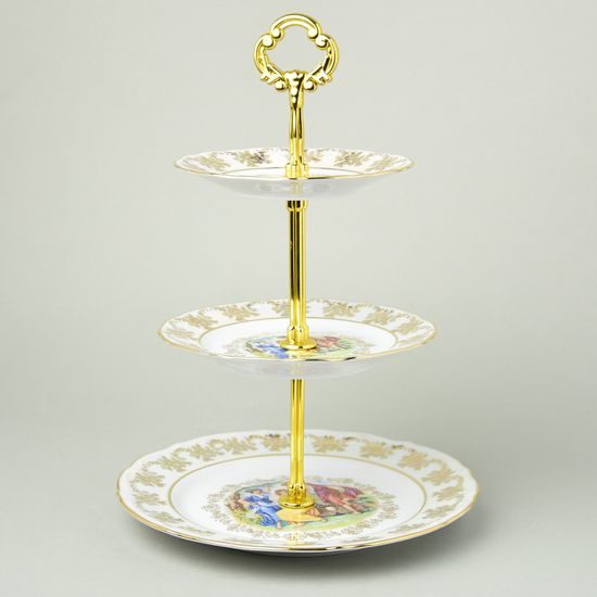 Compartment dish 3 pcs., The Three Graces + gold, Marie Tereza