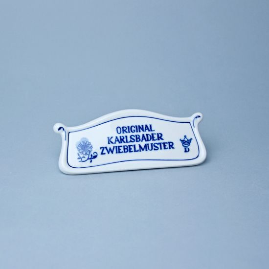 Reklamní štítek s nápisem 14 cm, Cibulák, originální z Dubí