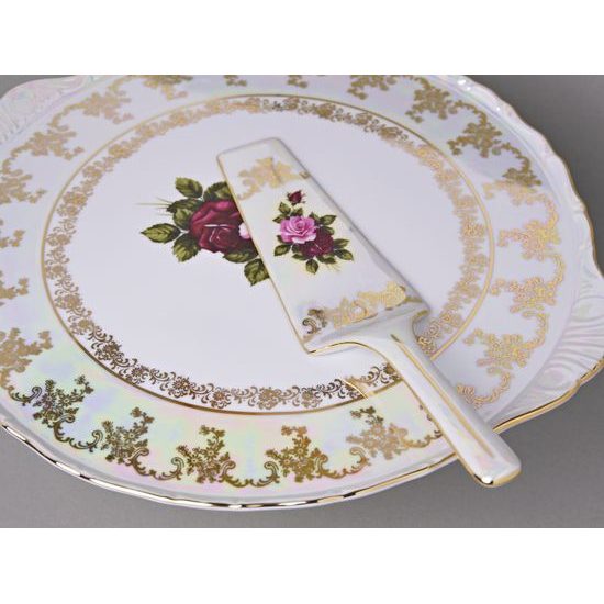 Cake porcelain shovel, Cecily roses, Carlsbad