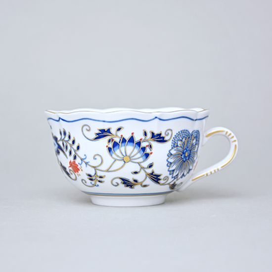 Šálek nízký C/1 200 ml na čaj, rubínová červeň + zlato, Český porcelán a.s.