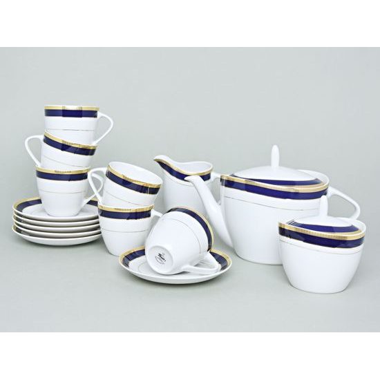 Tea set for 6 persons, Thun 1794 Carlsbad porcelain, SYLVIE 85017