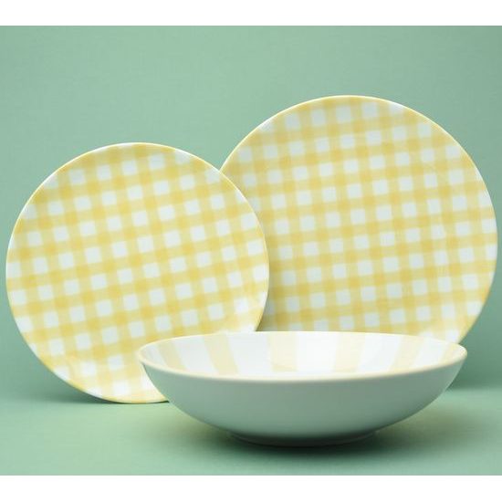 Plate set for 4 pers., yellow, G. Benedikt 1882