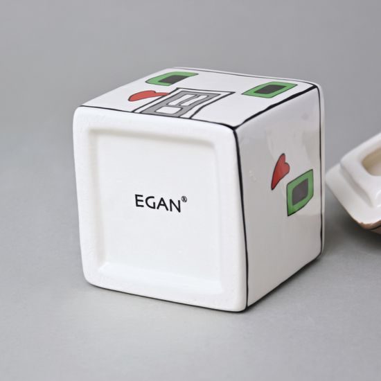 Cukřenka 250 ml 7 x 11 cm, “LE CASETTE” hnědá, porcelán, EGAN