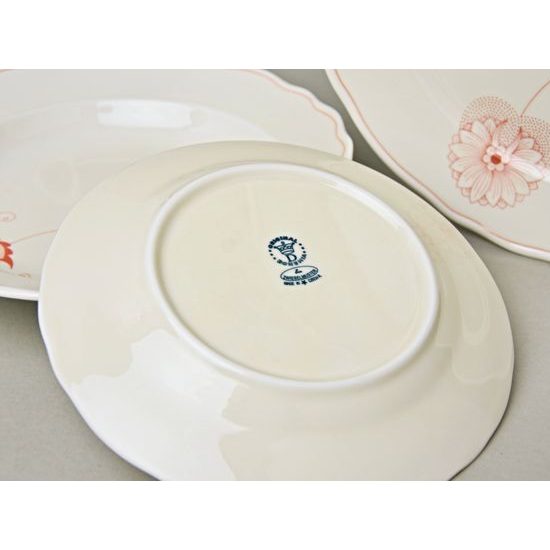 Talířová sada pro 6 osob, cibulák ECO červený na ivory, Český porcelán a.s.