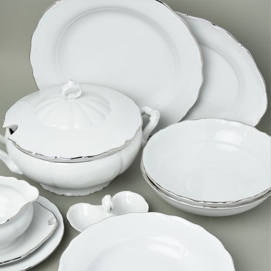 Dining set for 6 persons, HC002 platinum, Elizabeth