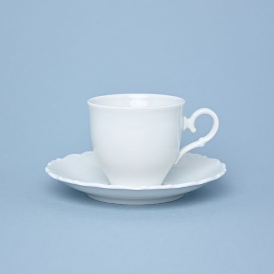 Cup 190 ml + saucer 155 mm, Ophelie white, Thun 1794