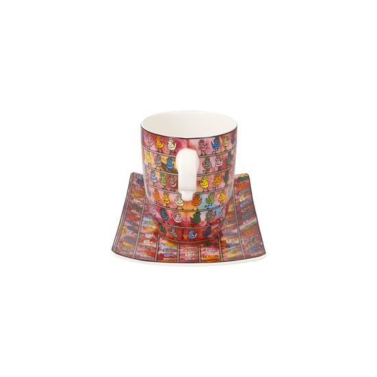 Mug with saucer We are the Birds 400ml, fine bone china, J. Rizzi, Goebel