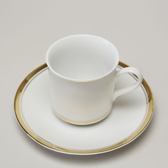 511: Cup 150 ml + saucer, Sabina, gold, Leander Loučky