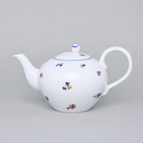 Tea pot 0,95 l, Hazenka with blue line, Český porcelán a.s.