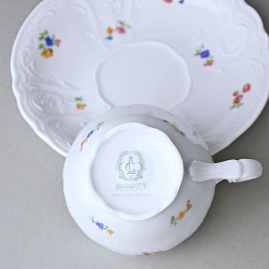 Šálek a podšálek kávový 220 ml / 16 cm, Thun 1794, karlovarský porcelán, BERNADOTTE házenka