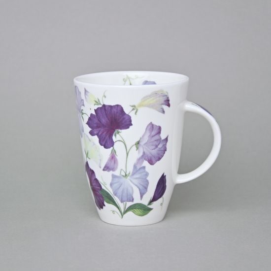 Sweet Pea (purple): Mug 400 ml, English Fine Bone China, Roy Kirkham
