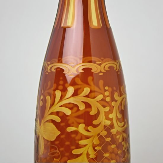 Egermann: Karafa / váza, 32 cm, 1000 ml, Ambr žlutá lazura