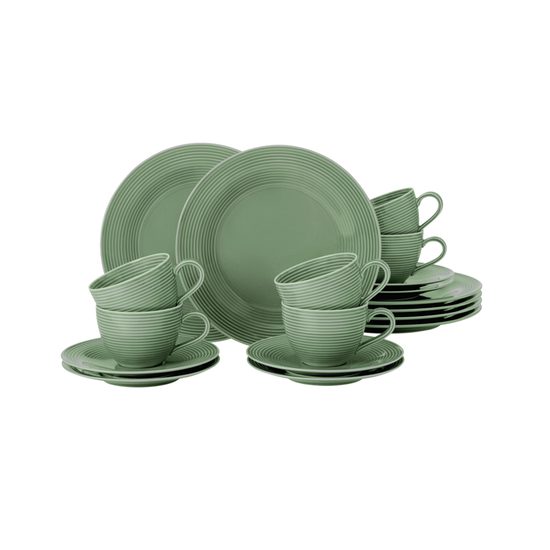 Beat grey-green: Coffee set 18 pcs., Seltmann porcelain