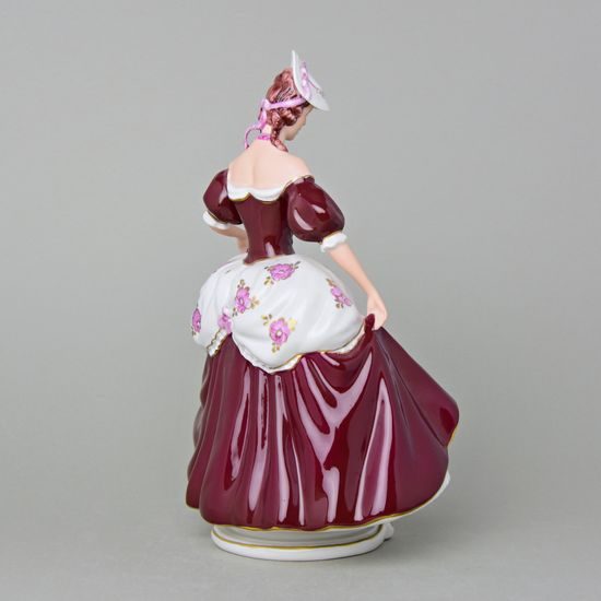 Lady with a hat, 15 x 21,5 x 29,5 cm, Purple/1, Porcelain Figures Duchcov