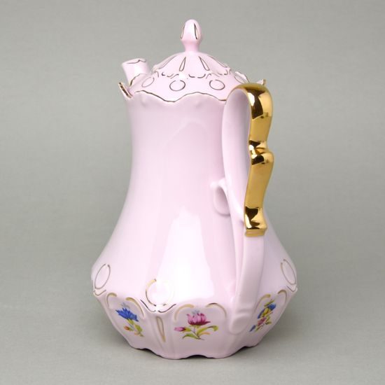 Konvice kávová 1,2 l, Lenka 247, Růžový porcelán z Chodova