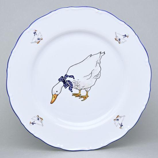 Dish round flat 30 cm, Ophelia goose, THUN 1794