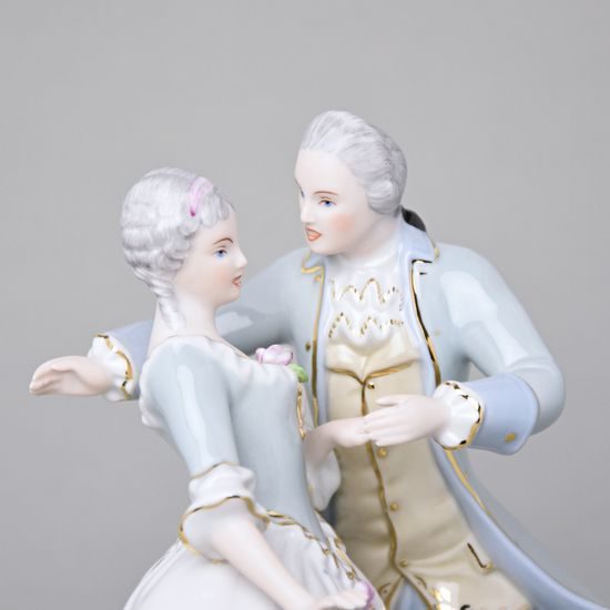 Couple rococo 16 x 10,5 x 22 cm, Porcelain Figures Duchcov