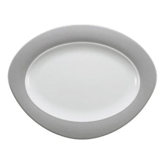 Platter oval 35 cm, Trio 23613 Stone Grey, Seltmann Porcelain