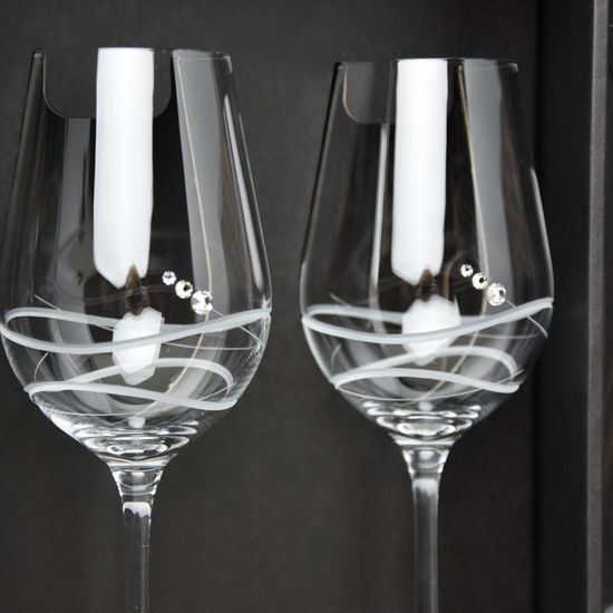 Venezia - Set 1 + 2, karafa 1 l a 2 sklenice 360 ml, krystaly Swarovski