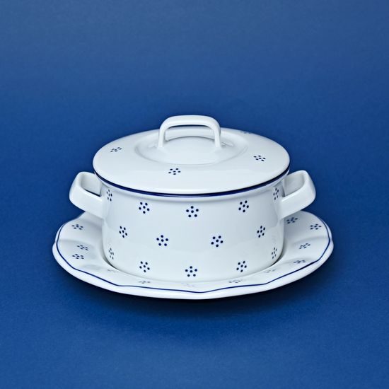 Soup cup / kettle 500 ml with handles and lid, Valbella decor, G. Benedikt 1882