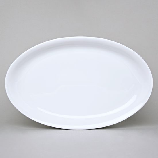 Dish oval 36 cm, Coups white, Thun 1794, karlovarský porcelán