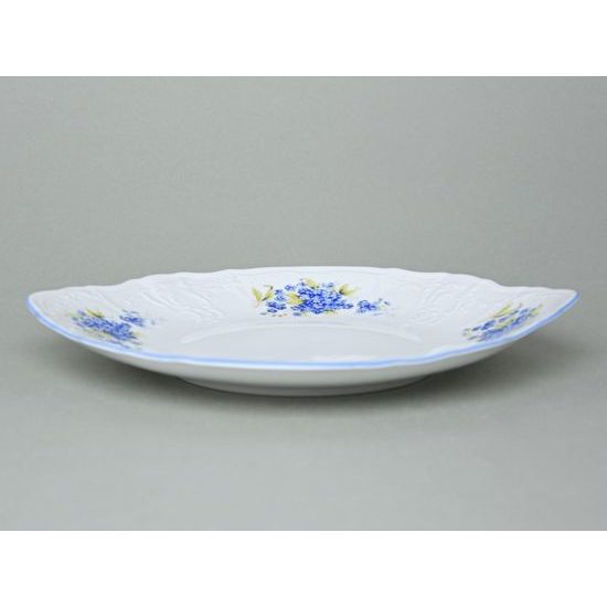 Plate cake 27 cm, Thun 1794 Carlsbad porcelain, BERNADOTTE Forget-me-not-flower