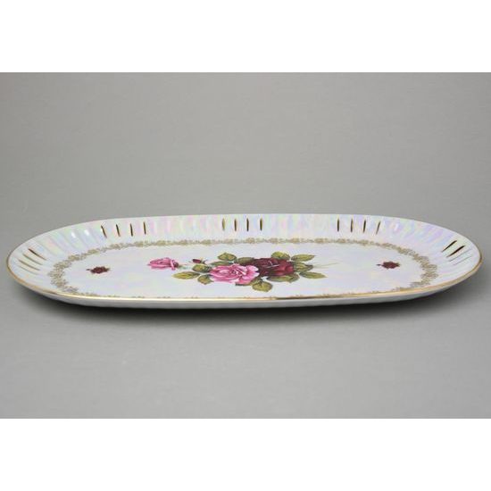 Platter oval 37 cm, Ribby cecily, G. Benedikt 1882