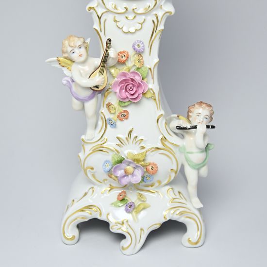 Clock 681591, 33 cm, Porcelain Figures Gläserne Porzellanmanufaktur