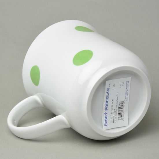 Mug Golem 1,5 l, green dots, Český porcelán a.s.