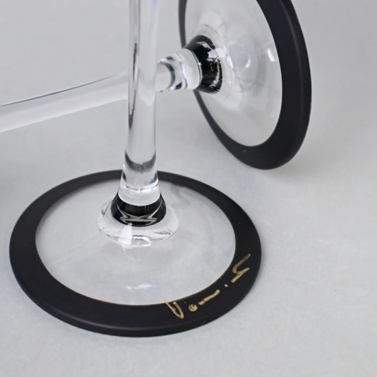 Studio Miracle: Sklenice na víno, Plážová romance 2ks, 12 cm, ruční dekorace Vlasta Voborníková