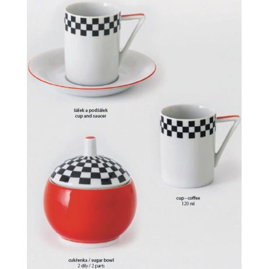 Friendly set for 2 persons Race, Thun Studio, Luxury Porcelain