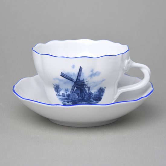 Cup + saucer D + D 0,40 l / 18,2 cm, Wind Mill, Český porcelán a.s.