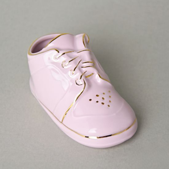 Baby shoe - decoration 10,8 cm, Leander rose china
