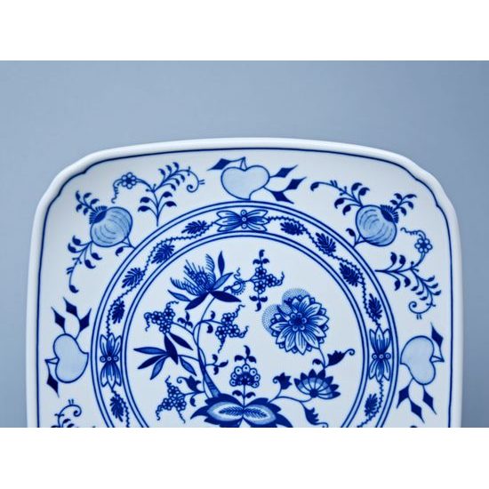 Square plate 21 cm, Original Blue Onion Pattern