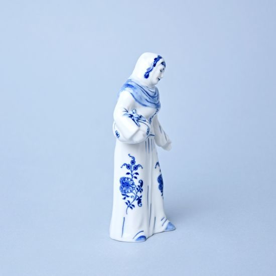 Stařenka s uzlíčkem, 15,5 cm, porcelánové figurky, Cibulák, originální z Dubí