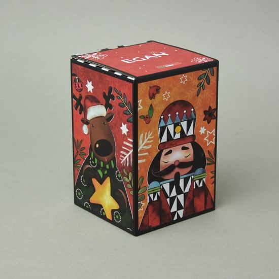 Christmas bell tree 10 x 15 cm, glazed ceramic EGAN