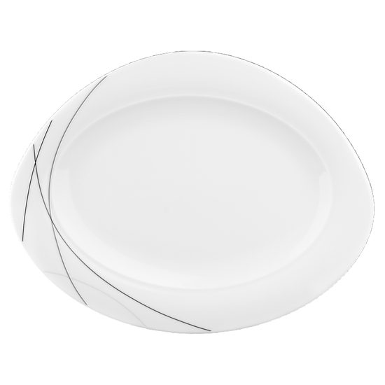 Platter oval 25 cm, Trio 71381 Highline, Seltmann Porcelain