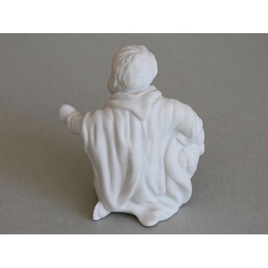 Chlapec s ovečkou, 6,2 x 5,5 x 7,2 cm, Biskvit, Porcelánové figurky Duchcov