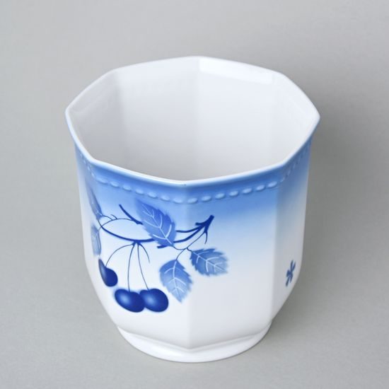 Flower pot 17,8 x 17,2 cm, Thun 1794, karlovarský porcelán, BLUE CHERRY