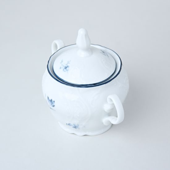 Sugar bowl 0,3 l, Thun 1794 Carlsbad porcelain, BERNADOTTE blue flower