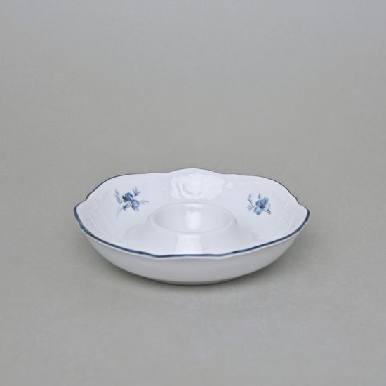 Talířek 12,5 cm (kalíšek) na vejce bez nožky, Thun 1794, karlovarský porcelán, BERNADOTTE kytička