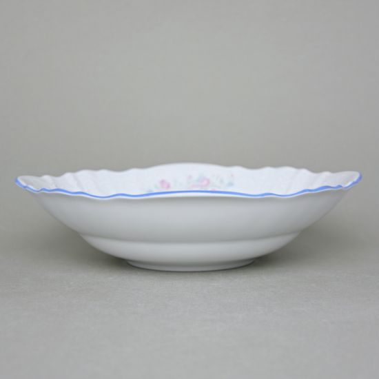 Bowl 25 cm, Thun 1794 Carlsbad porcelain, BERNADOTTE blue-pink flowers