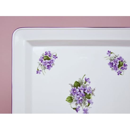 Platter square 27 cm, Violet, Cesky porcelan a.s.