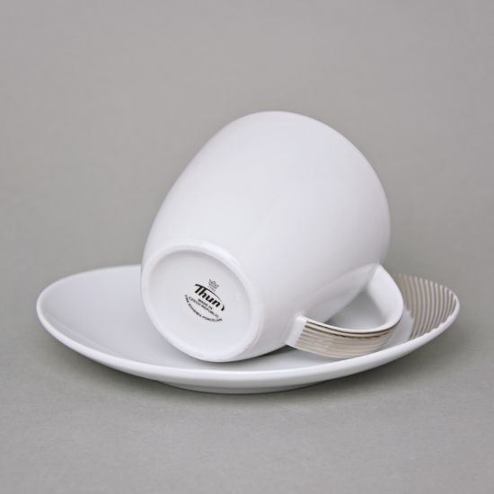 2685: Cup 220 ml plus saucer 160 mm, Thun 1794 Carlsbad porcelain, Loos