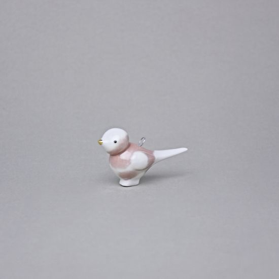 Závěsná porcelánová ozdoba - Ptáček malý, různé barvy, 6,5 cm, Goldfinger porcelán