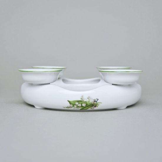 Advent Candlestick, 18 cm, Lily-of-the-valley, Czech Porcelain,a.s.