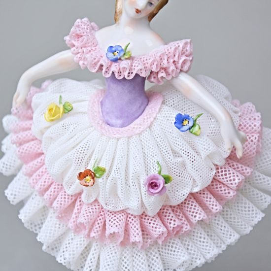 Tanečnice s krajkou, 12 x 9 x 15 cm, Porcelánové figurky Aelteste Volkstedter