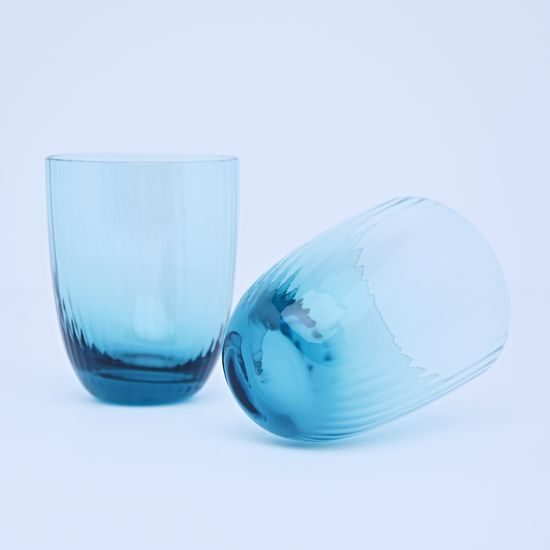 Crystal Glasses Tumbler 200 ml, Set of 6 pcs. Aquamarin - Sponde, Kvetna 1794 Glassworks