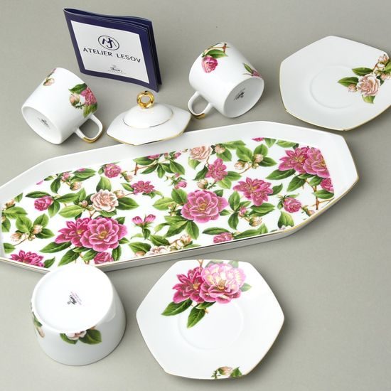 Přátelská souprava pro 2 osoby Sophia, dekor 432 kamélie, Atelier Lesov 1901
